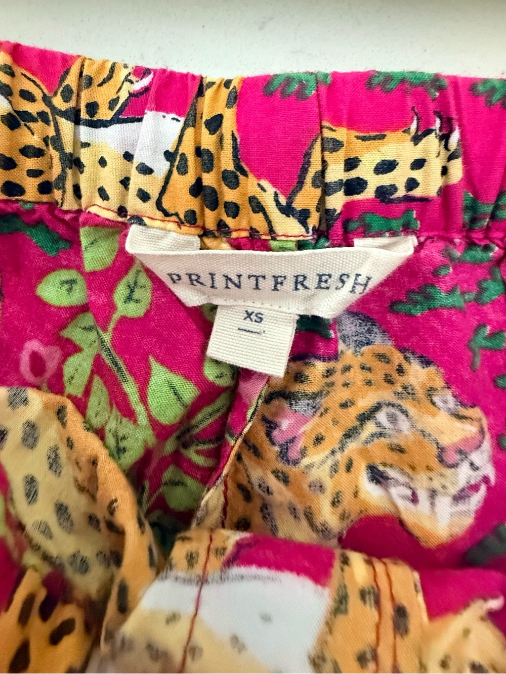 Print Fresh Pajama Set Womens XS Pink Bagheera Leopard 100% Organic Cotton - Picture 15 of 16